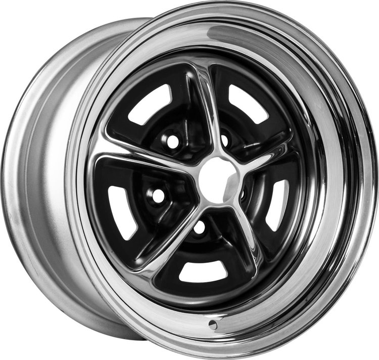 54-5812042BC 54-Series Magnum 500 Wheel, Size: 15" x 8", Bolt Pattern: 5 x 4.50" [Finish: Chrome/Semi-Black]