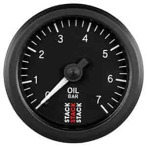 Oil Press Mechanical 52mm Blk 0-7 Bar M10 Male
