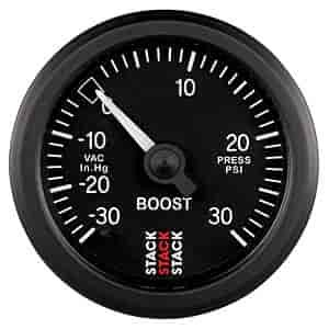 Boost Pressure Gauge Black Dial Face