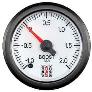Boost Press Pro Stepper Motor 52mm Wht -1 to +2 Bar Universal T-Fitting