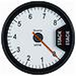 TACHOMETER CLUBMAN 80MM WHITE 0-3-13K RPM