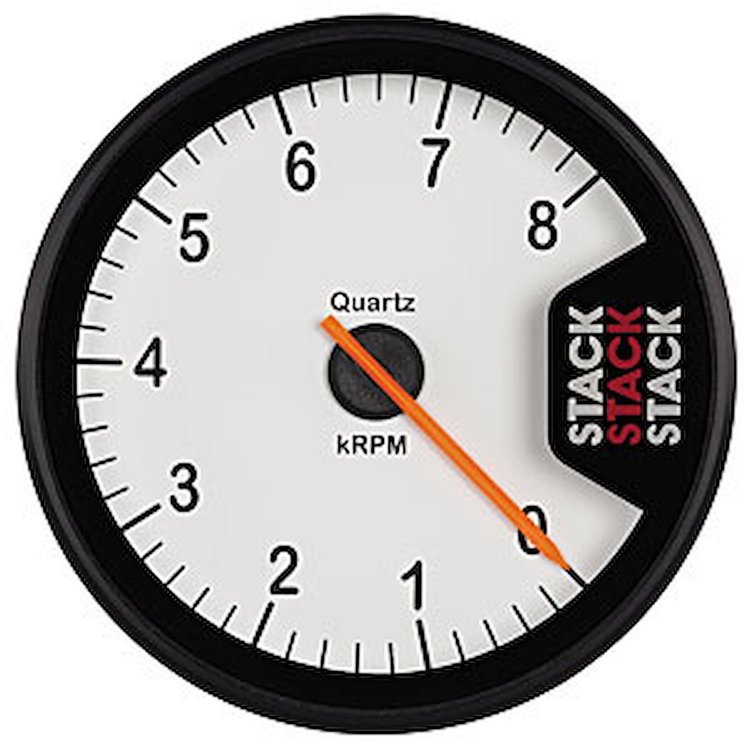 TACHOMETER CLUBMAN WHITE