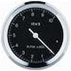 TACHOMETER CLASSIC 80MM BLACK 0-12K RPM