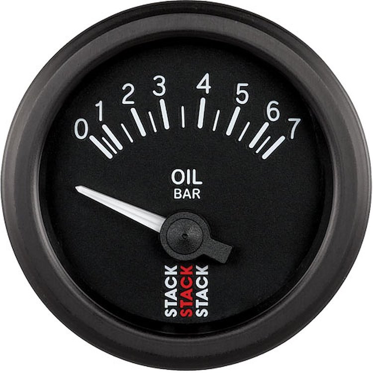 GAUGE OIL PRESS ELECTRIC 52MM BLACK 0-7 BAR M10 M