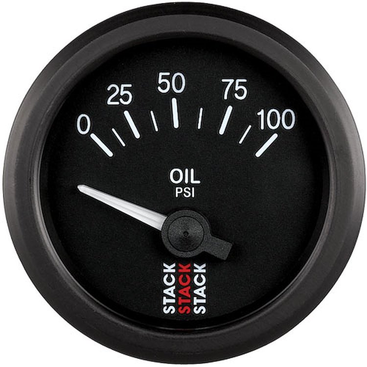 GAUGE OIL PRESS ELECTRIC 52MM BLK 0-100PSI 1/8 NPTF
