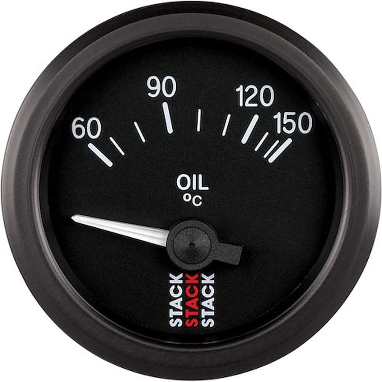 GAUGE OIL TEMP ELECTRIC 52MM BLK 60-150C M10 MALE