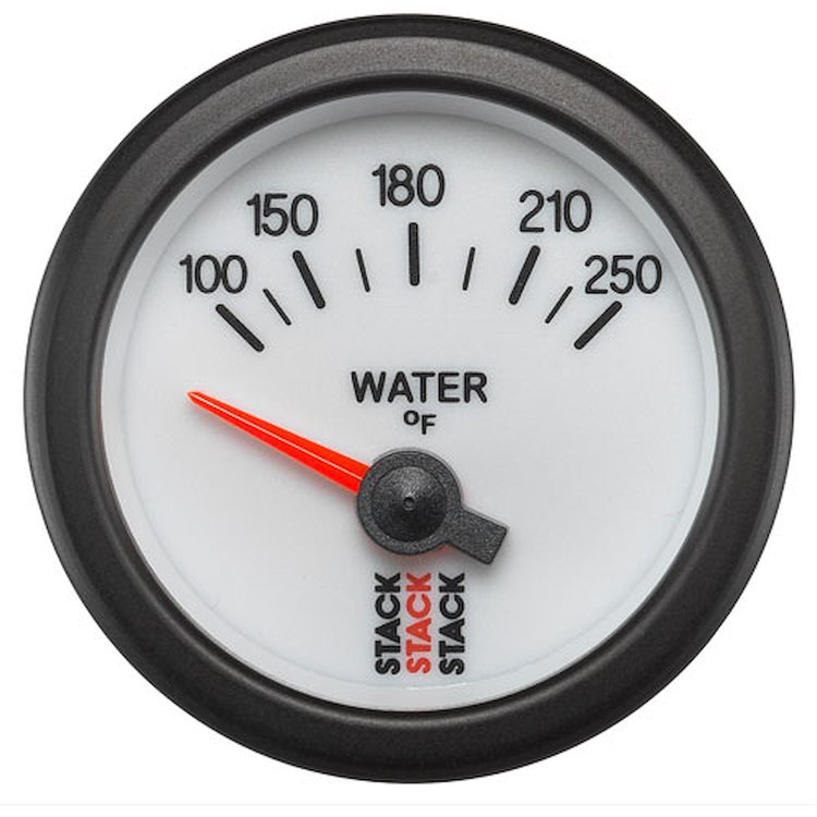 GAUGE WATER TEMP ELECTRIC 52MM WHT 100-250F 1/8 NPTF