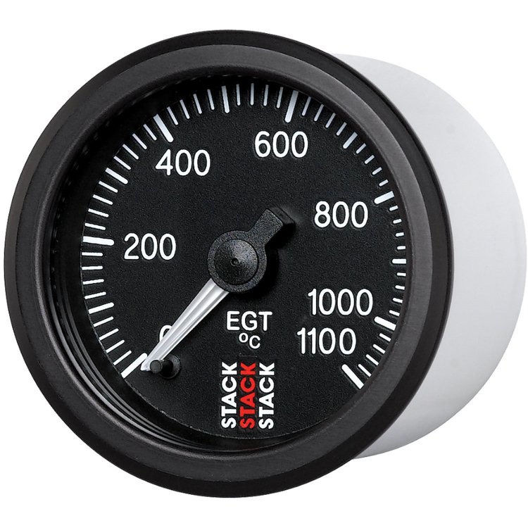 GAUGE EXHAUST GAS TEMP PRO STEPPER MOTOR 52MM BLK 0-1100C