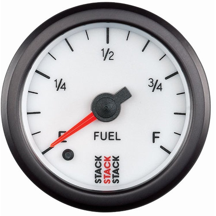 GAUGE FUEL LEVEL PRO STEPPER MOTOR 52MM WHT 0-280OHM PROGRAMMABLE