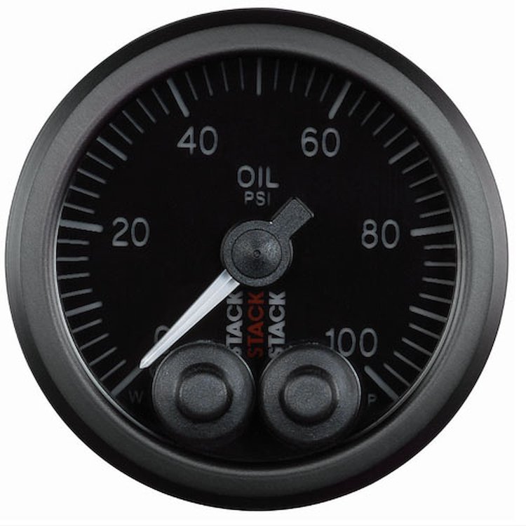 GAUGE OIL PRESS PRO-CONTROL 52MM BLK 0-100PSI 1/8 NPTF MALE