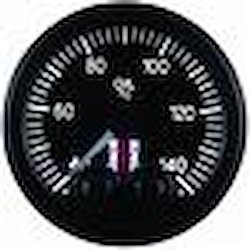 GAUGE OIL TEMP PRO-CONTROL 52MM BLK 40-140C 1/8 NPTF MALE