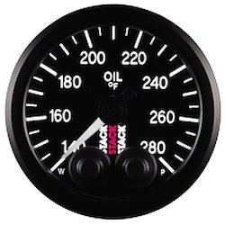 GAUGE OIL TEMP PRO-CONTROL 52MM BLK 140-280F 1/8 NPTF MALE