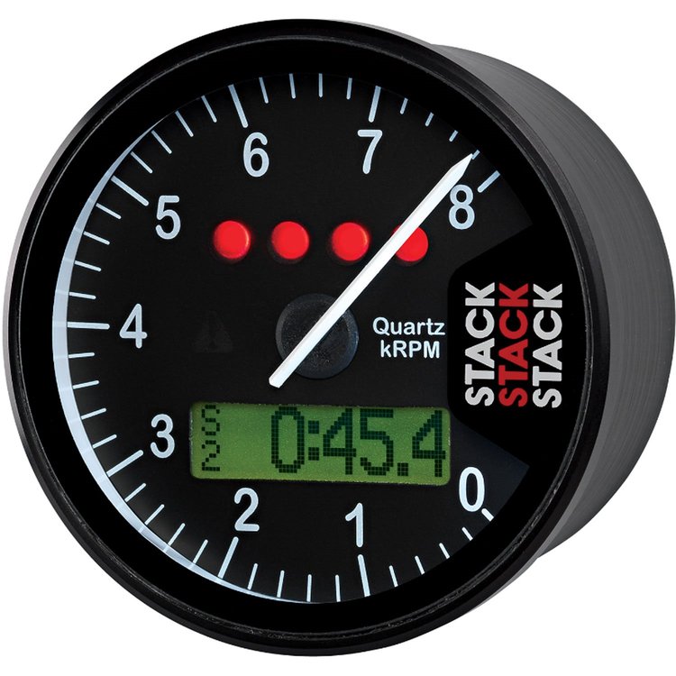 Dash Tach Street Race Blk 0-8k RPM Speed Sensor