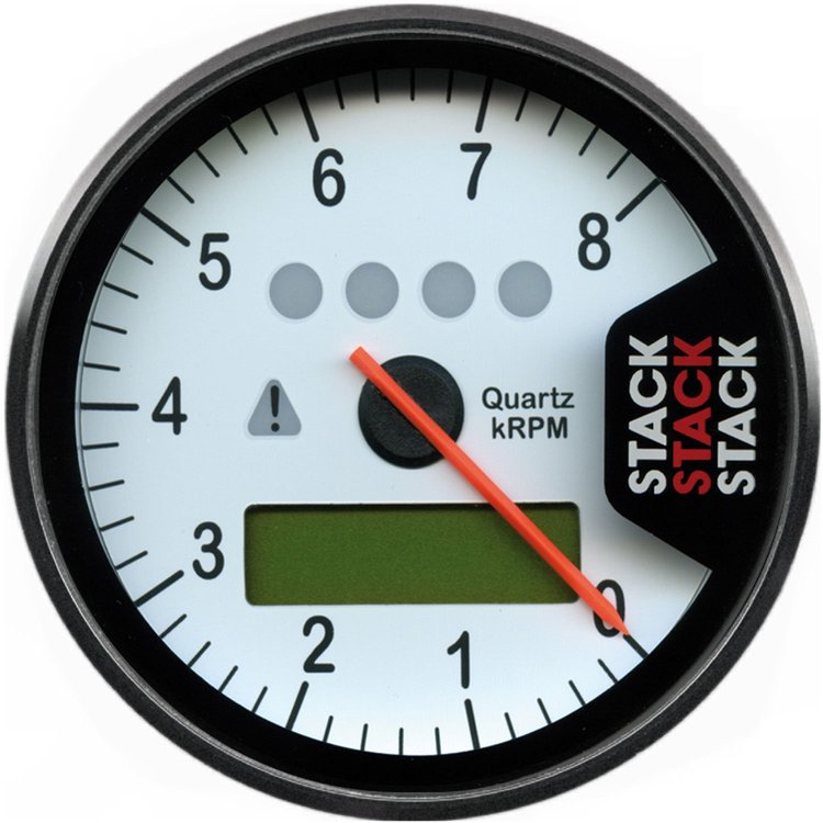 DISPLAY TACHOMETER WHITE 0-8K RPM