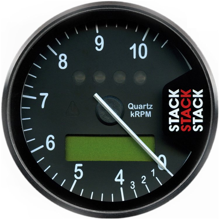 Dash Tach Street Race Blk 0-4-10.5k RPM Speed Sensor