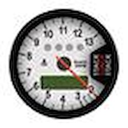 Dash Tach Street Race Wht 0-3-13k RPM Speed Sensor