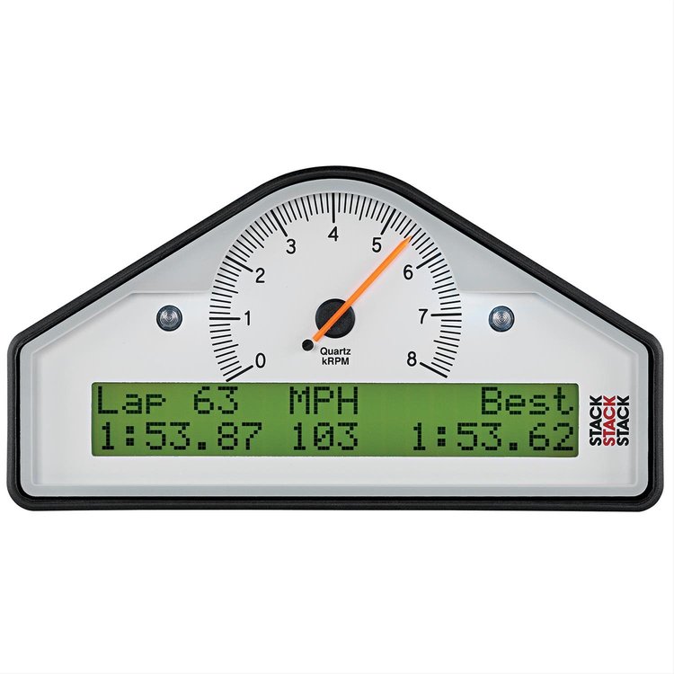 STREET-BOOST DASH WHT 0-8K RPM PSI DEG. C MPH