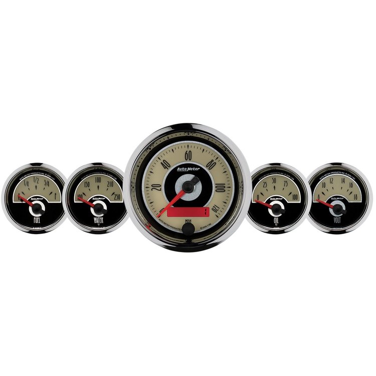 Cruiser 5-Gauge Kit 3-3/8" Electrical Speedometer (120 mph)