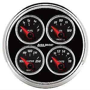Designer Black II Quad Gauge 5" Electrical