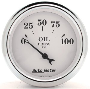 Old Tyme White II Oil Pressure Gauge 2-1/16" Electrical
