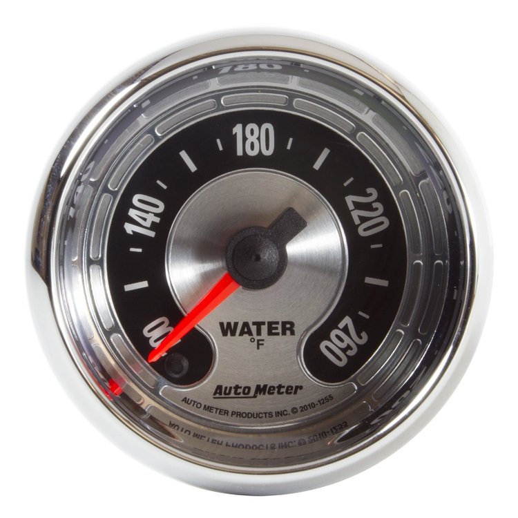 American Muscle Water Temperature Gauge 2-1/16" Electrical (Full Sweep)