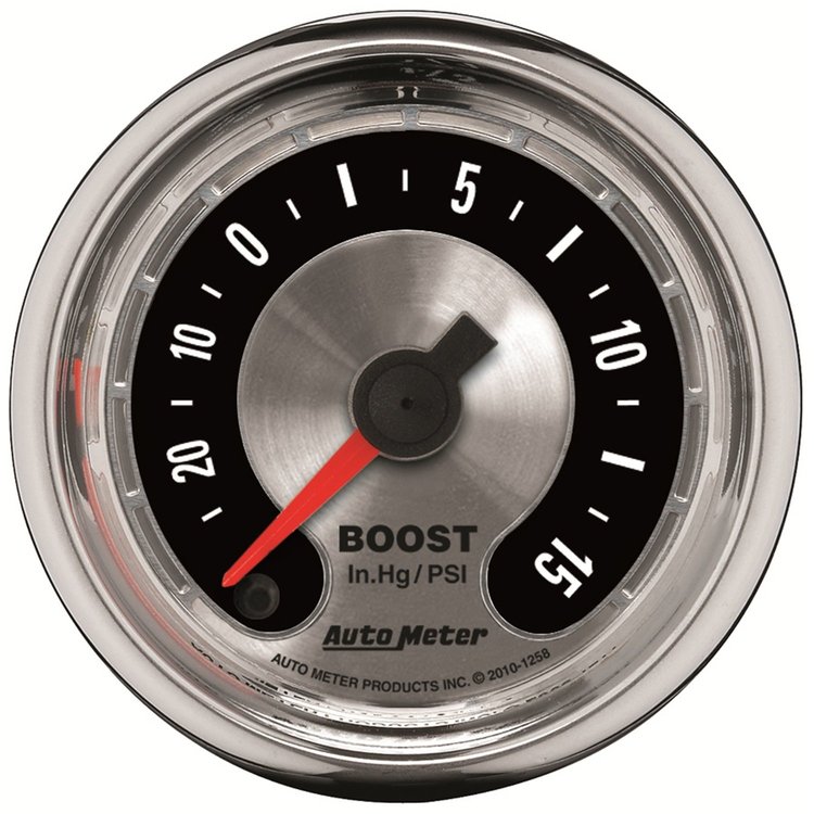 American Muscle Vacuum/Boost Gauge 2-1/16" Electrical (Full Sweep)