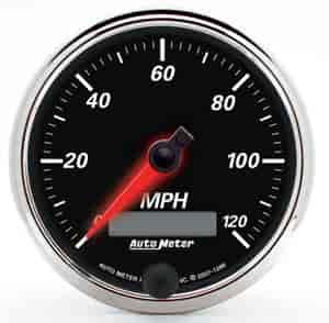Designer Black II Speedometer 3-3/8" Electrical
