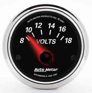 Designer Black II Voltmeter 2-1/16" Electrical