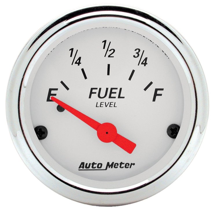 Arctic White Fuel Level Gauge 2-1/16" Electrical