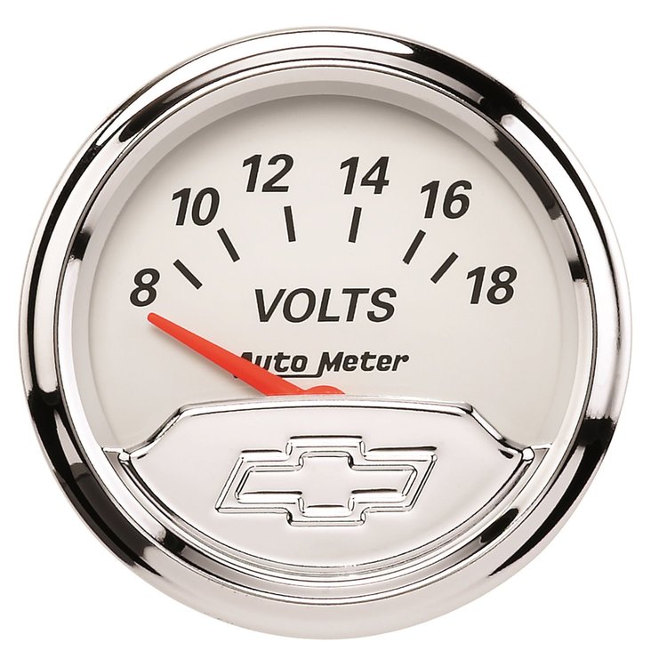 GAUGE VOLTMETER 2 1/16 18V ELEC CHEVROLET HERITAGE BOWTIE