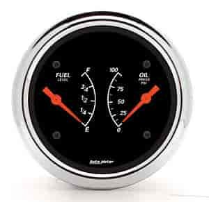 Designer Black Dual Gauge 3-3/8" Electrical