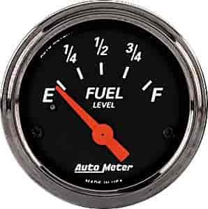 Designer Black Fuel Level Gauge 2-1/16" Electrical