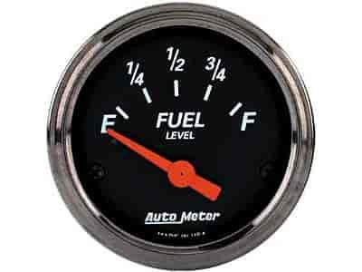 Designer Black Fuel Level Gauge 2-1/16" Electrical
