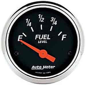 Designer Black Fuel Level Gauge 2-1/16" Electrical