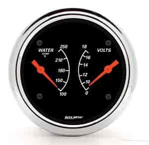 Designer Black Dual Gauge 3-3/8" Electrical