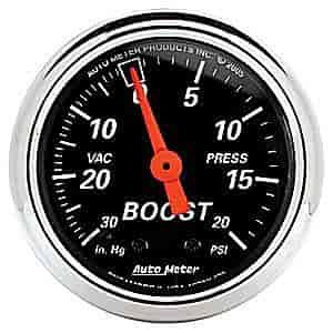 Designer Black Vacuum/Boost Gauge 2-1/16" Mechanical