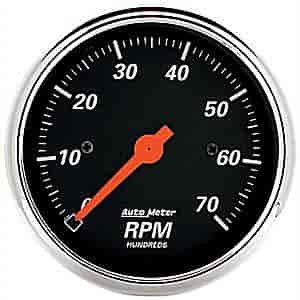 Designer Black Tachometer 3-1/8" Electrical