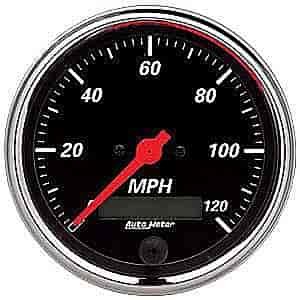 Designer Black Speedometer 3-3/8" Electrical