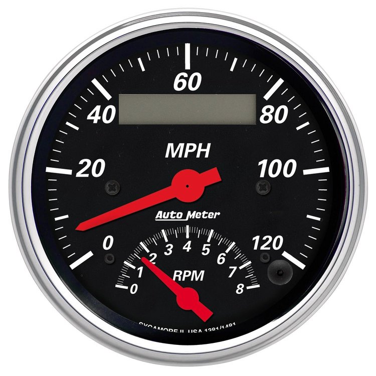 Designer Black Dual Gauge 3-3/8" Electrical