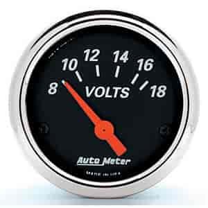 Designer Black Voltmeter 2-1/16" Electrical
