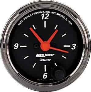 Designer Black Clock 2-1/16" Electrical