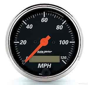 Designer Black Speedometer 3-1/8" Electrical