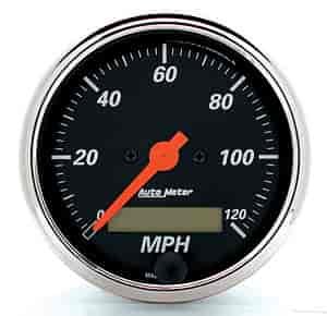 Designer Black Speedometer 3-1/8" Electrical