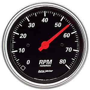 Designer Black Tachometer 3-3/8" Electrical