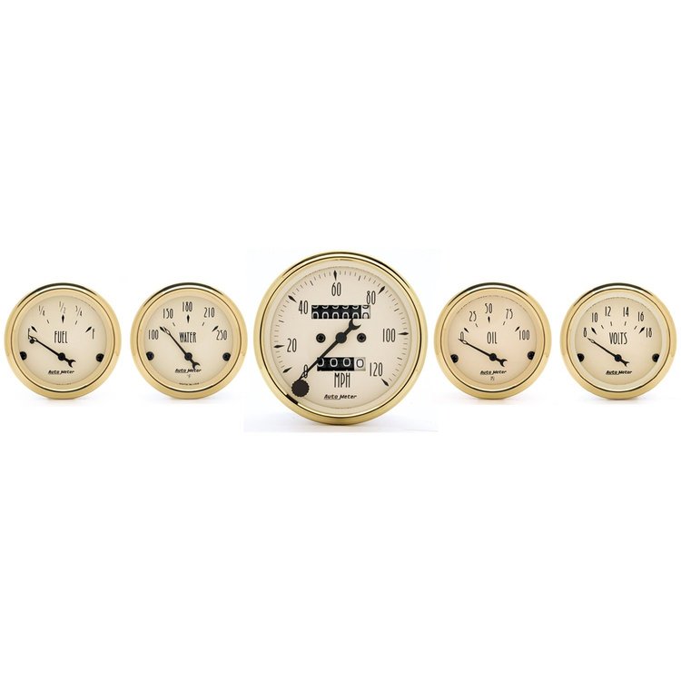 Golden Oldies 5-Gauge Kit 3-1/8" Mechanical Speedometer (120 mph)