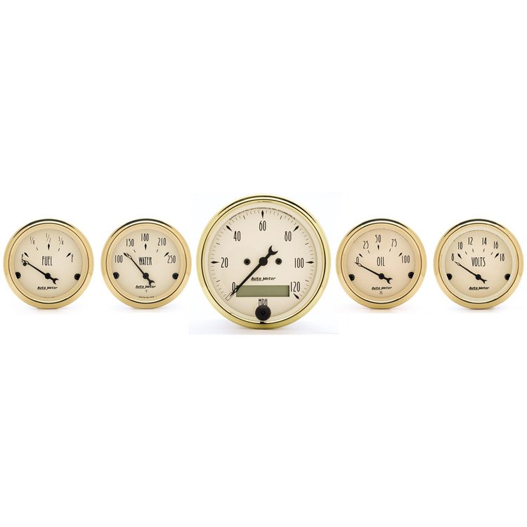 Golden Oldies 5-Gauge Kit 3-1/8" Electrical Speedometer (120 mph)