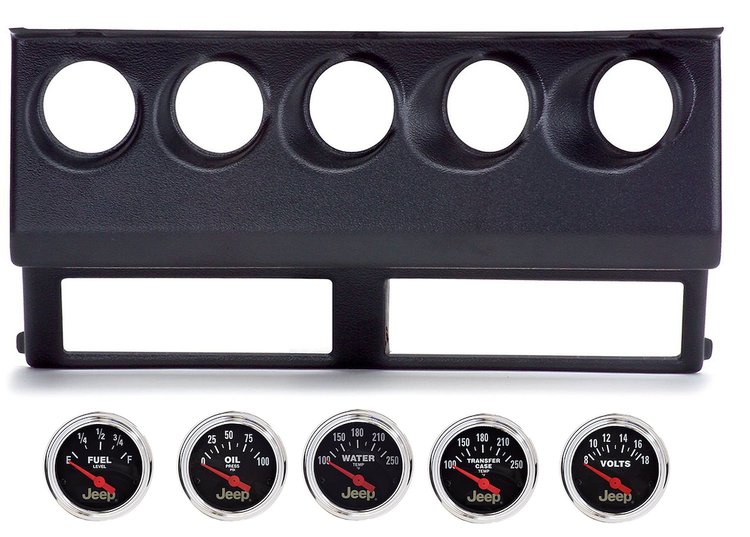 15218K2 5-Gauge Cluster Bezel Kit 1987-1995 Jeep Wrangler YJ