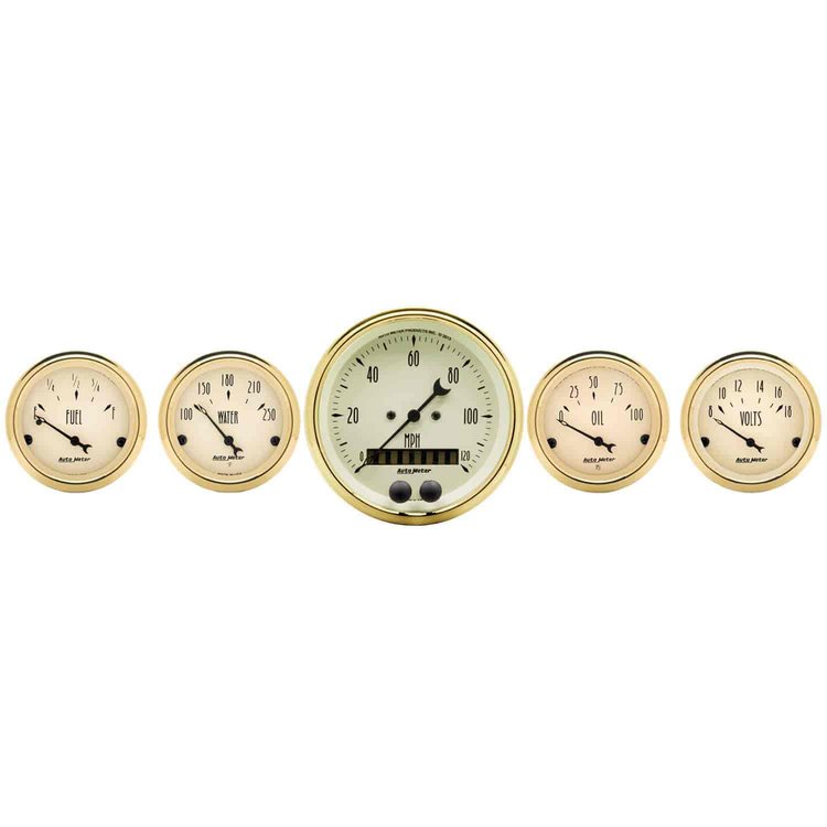 Golden Oldies 5-Gauge Kit 3-3/8" Electrical GPS Speedometer (120 mph)
