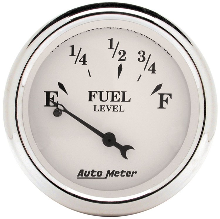 Old Tyme White Fuel Level Gauge 2-1/16" Electrical