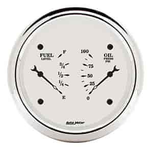 Old Tyme White Dual Gauge 3-3/8" Electrical